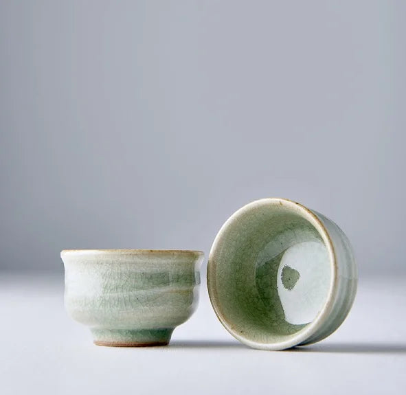 MINO YAKI OCHOKO vaso sake licor nihonshu celadón GIFU 35 ml