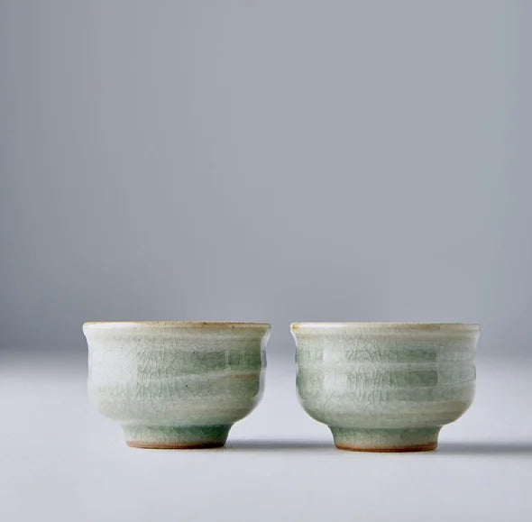 MINO YAKI OCHOKO vaso sake licor nihonshu celadón GIFU 35 ml