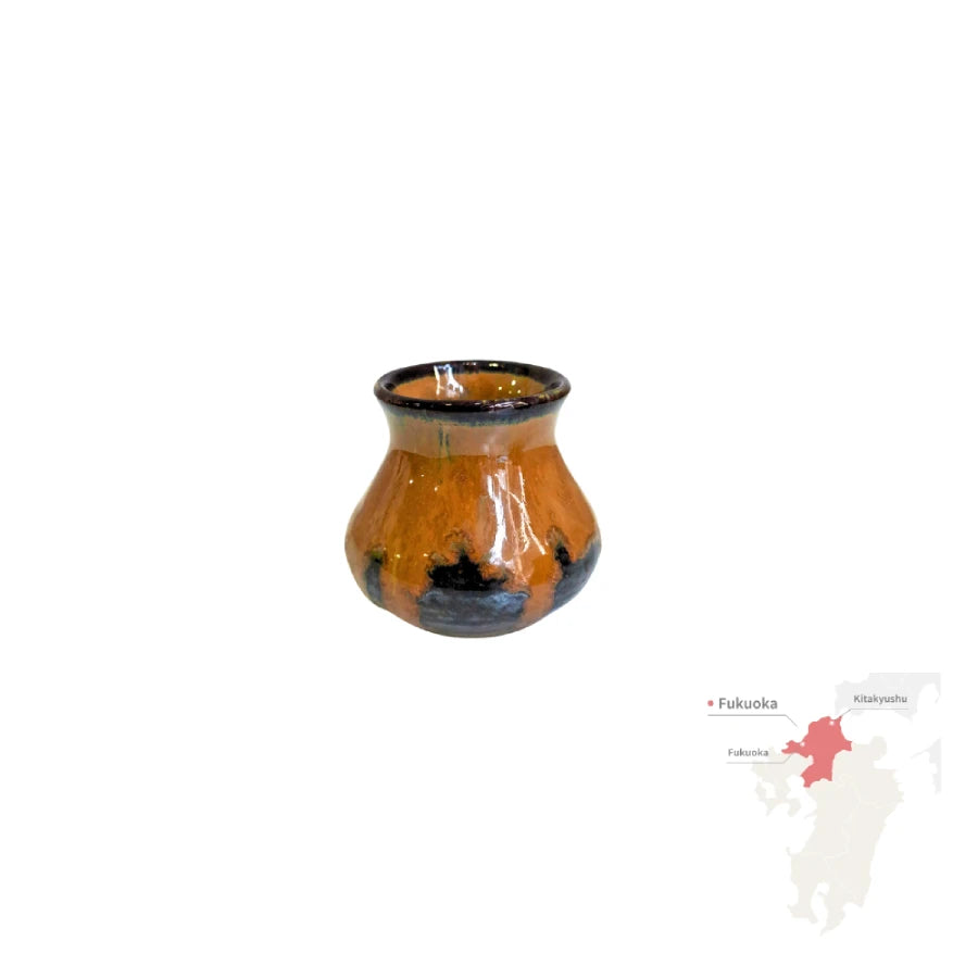 TAKATORI YAKI mini jarrones artesanía cerámica esmaltada Tohomura FUKUOKA