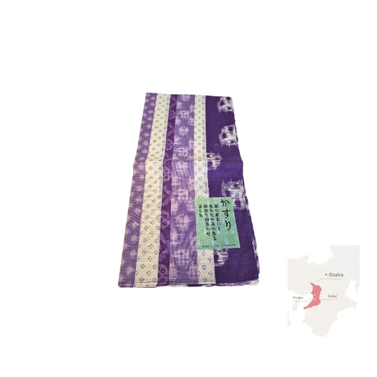 HANKACHI pañuelo estampado japonés fibra natural 100% algodón diseño KASURI 50 x 50 cm