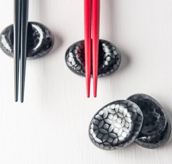 HASHIOKI soporte palillos cerámica esmaltada MINO YAKI