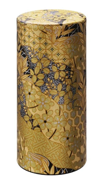 YUZEN WASHI DORADO latas almacenamiento té TEA CADDY