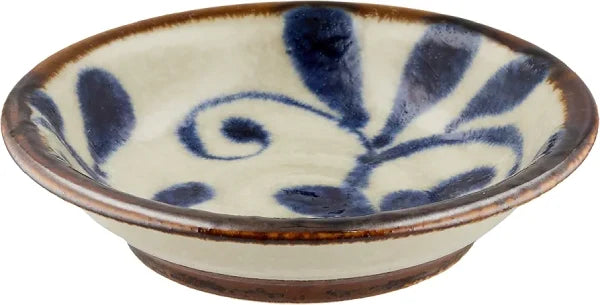 MINO YAKI platito cerámica esmaltada arabesco GIFU
