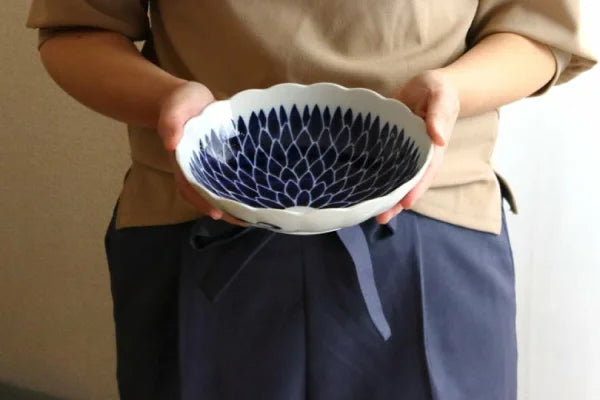 MINO YAKI vajilla japonesa porcelana artesanal KIKU
