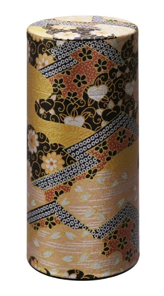 YUZEN WASHI DORADO latas almacenamiento té TEA CADDY