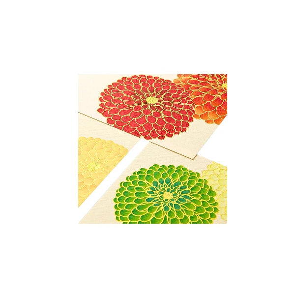 SET papelería japonesa papel cartas y sobres serie kami serie MIDORI
