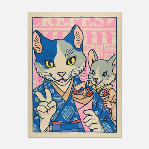 JAPÓN RETRO postales ilustradas originales A6
