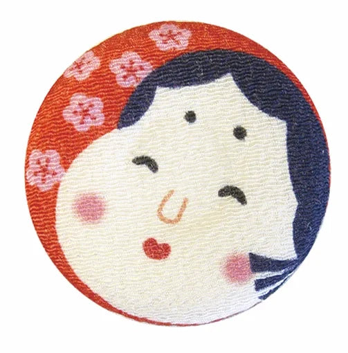 CHIRIMEN imán decorativo tela kimono OTAFUKU
