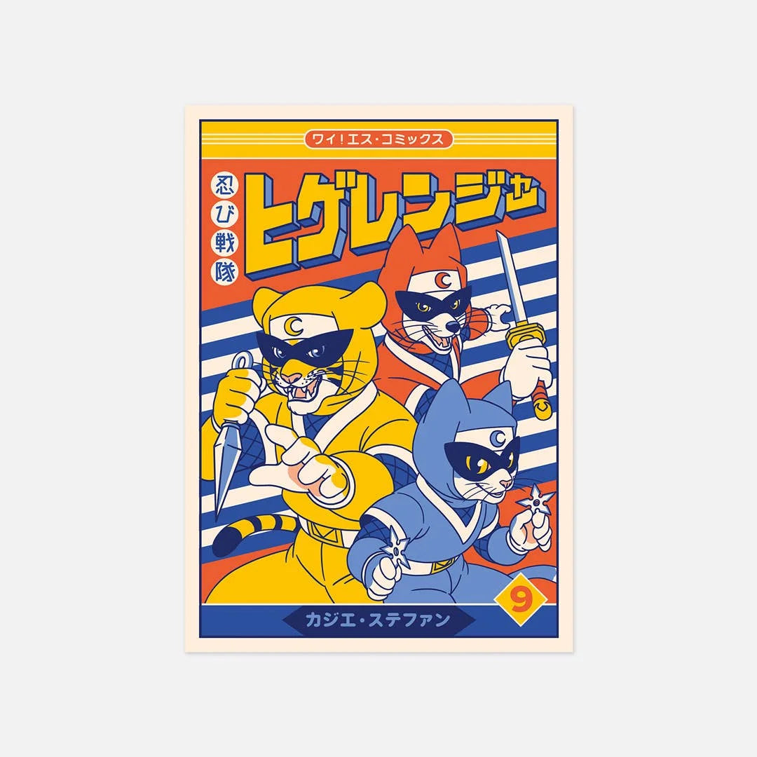 JAPÓN RETRO postales ilustradas originales A6