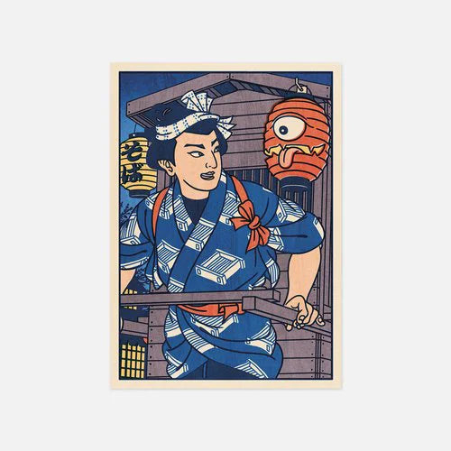 JAPÓN RETRO postales ilustradas originales A6