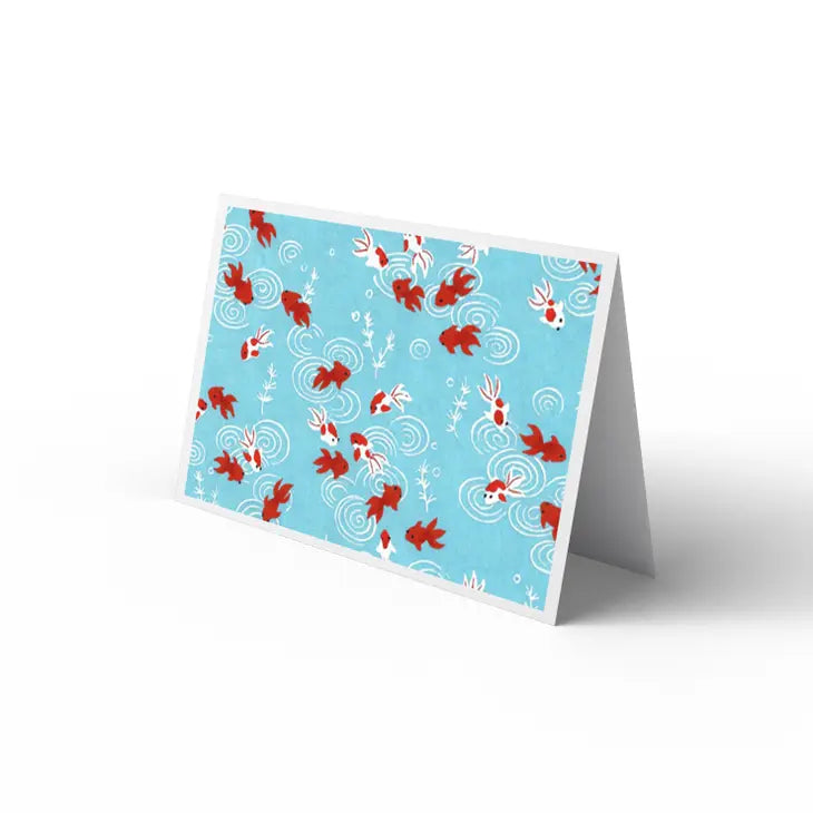 YUZEN WASHI tarjeta felicitación sin mensaje papel morera JAPONÉS
