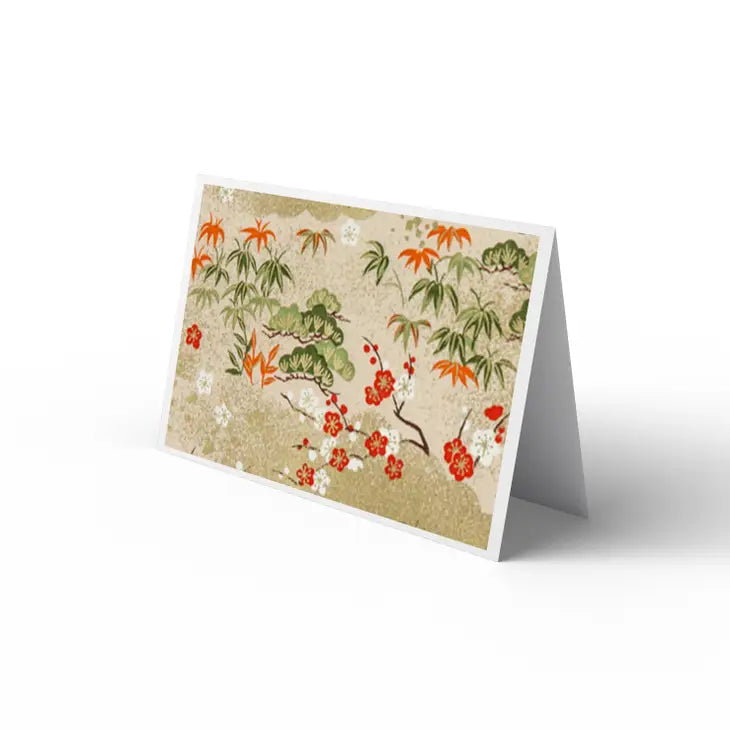 YUZEN WASHI tarjeta felicitación sin mensaje papel morera JAPONÉS
