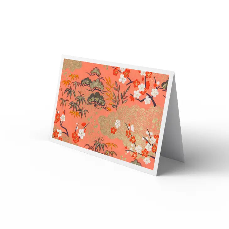 YUZEN WASHI tarjeta felicitación sin mensaje papel morera JAPONÉS