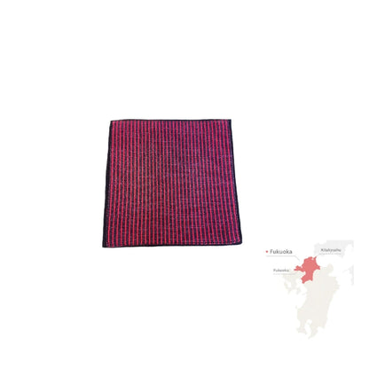 POSAVASOS artesanía textil japonesa tradicional KURUME KASURI  10 x 10 cm
