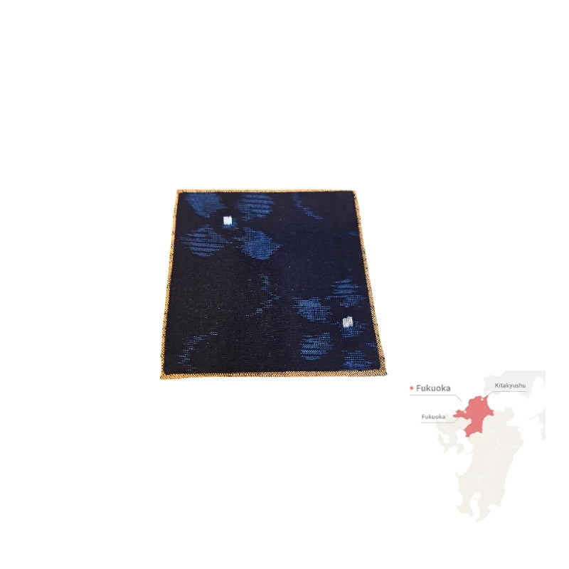 POSAVASOS artesanía textil japonesa tradicional KURUME KASURI  10 x 10 cm