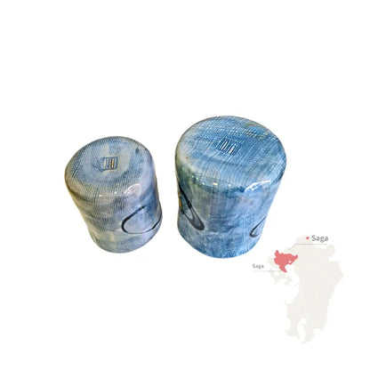 ARITA YAKI SET vaso yunomi porcelana esmaltada pintada a mano BUNZAN GAMA