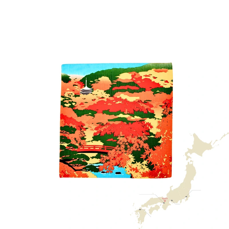 FUROSHIKI tela artesanal japonesa chirimen varios modelos AKI 48 x 48 cm