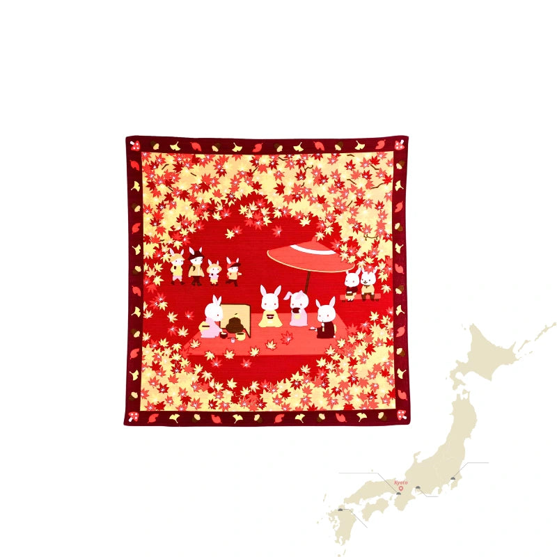 FUROSHIKI tela artesanal japonesa chirimen varios modelos AKI 48 x 48 cm