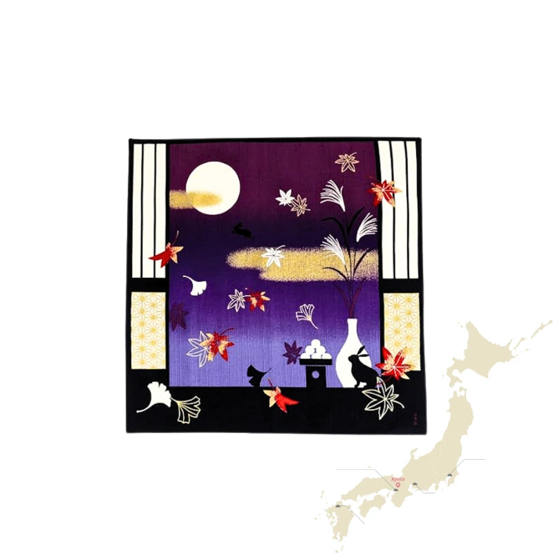 FUROSHIKI tela artesanal japonesa chirimen varios modelos AKI 48 x 48 cm