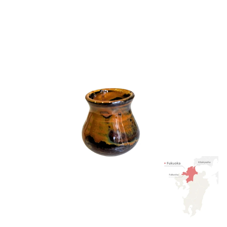 TAKATORI YAKI mini jarrones artesanía cerámica esmaltada Tohomura FUKUOKA