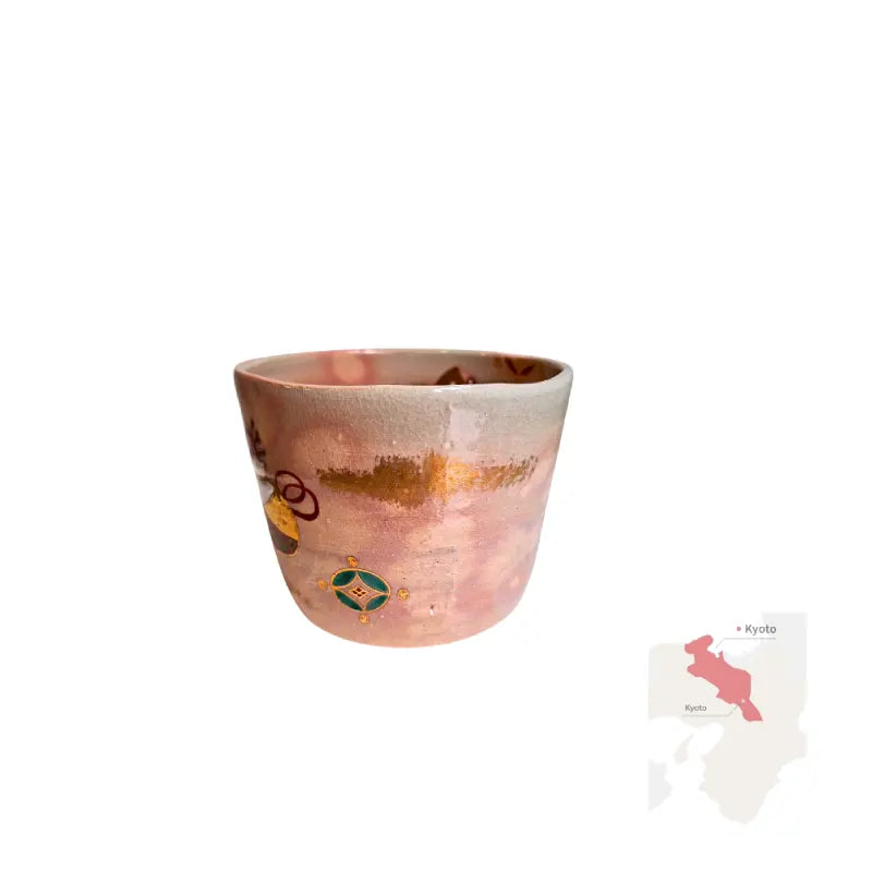 KYO YAKI bol chawan matcha japonés cerámica especial navidad GOHONTE 300 ml