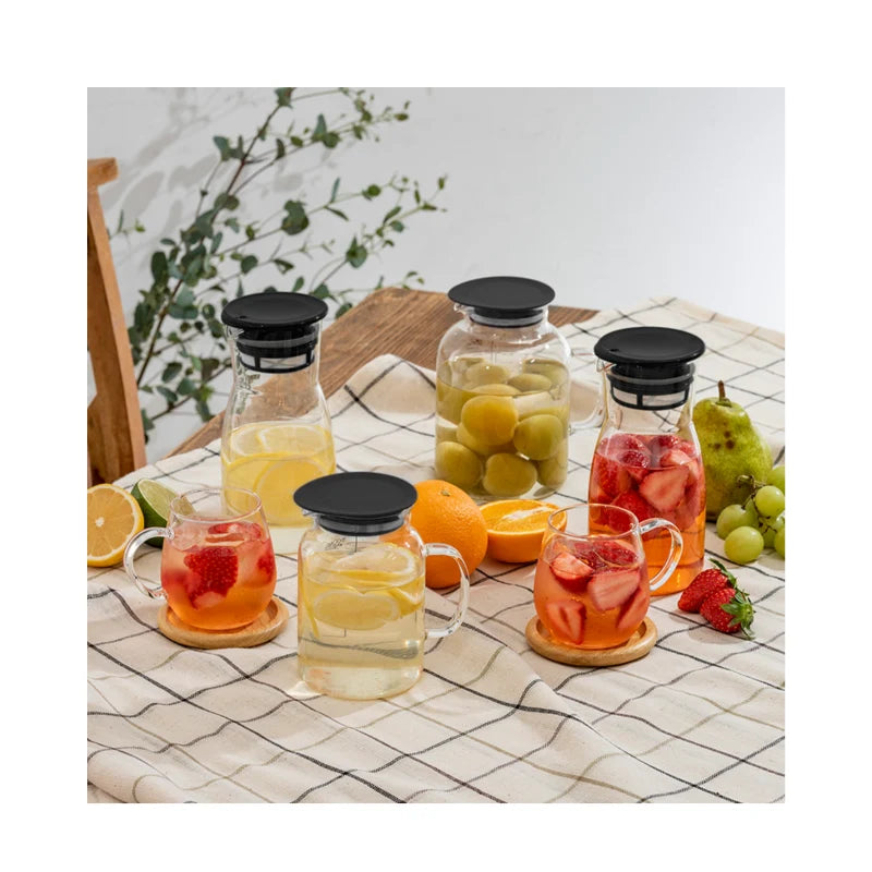 HARIO garrafa borosilicato con asa y tapa 500 ml