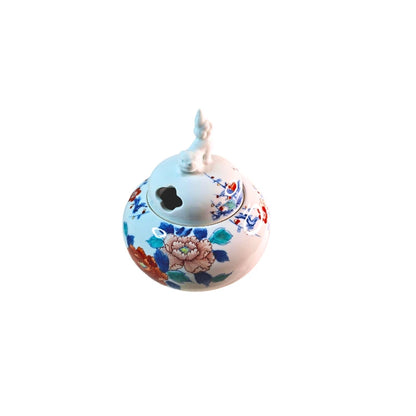NABESHIMA YAKI incensario japonés porcelana pintada a mano Irobe CHUZAN GAMA
