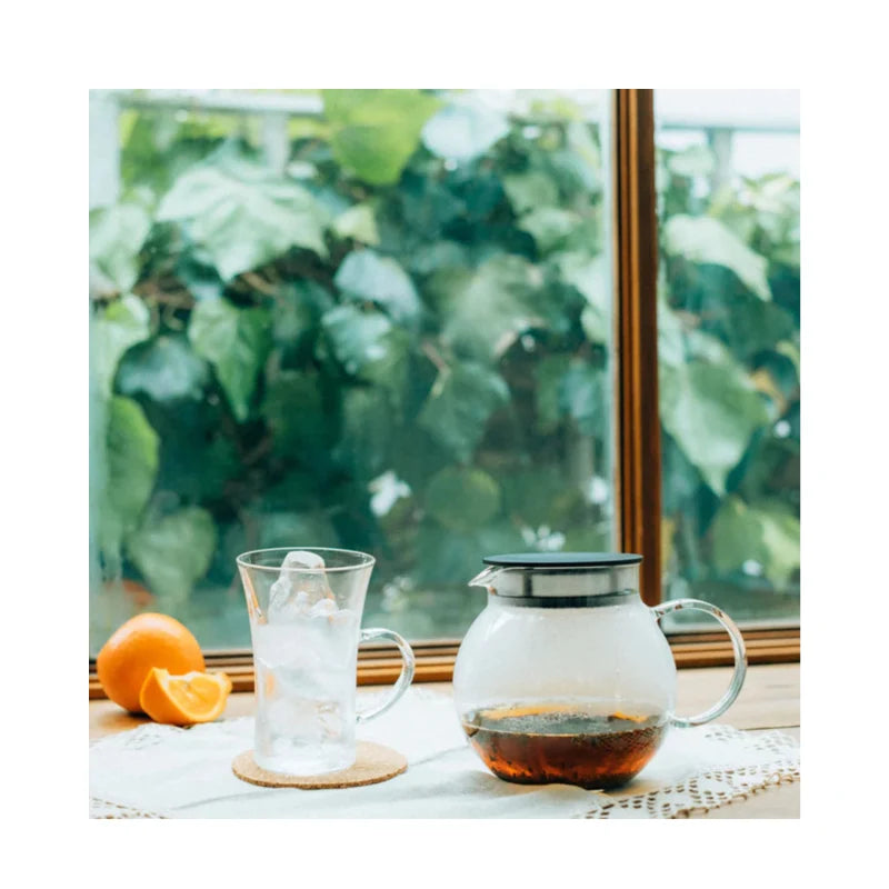 HARIO jarra tetera esférica borosilicato con filtro metálico 600 ml