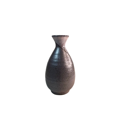 MINOYAKI juego sake negro textura mate tokkuri ochoko GIFU SET