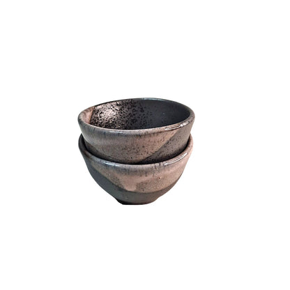 MINOYAKI juego sake negro textura mate tokkuri ochoko GIFU SET