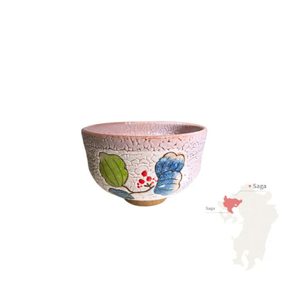 IMARI YAKI matcha chawan japonés cerámica shino AZUCHI GAMA 250 ml
