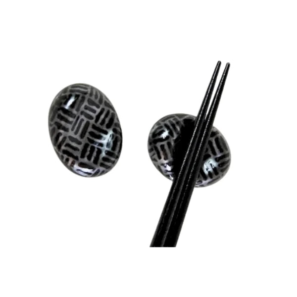 HASHIOKI soporte palillos chashaku cerámica esmaltada MINO YAKI