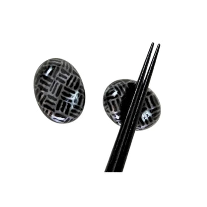 HASHIOKI soporte palillos chashaku cerámica esmaltada MINO YAKI