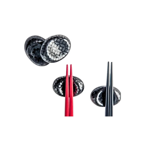 HASHIOKI soporte palillos chashaku cerámica esmaltada MINO YAKI