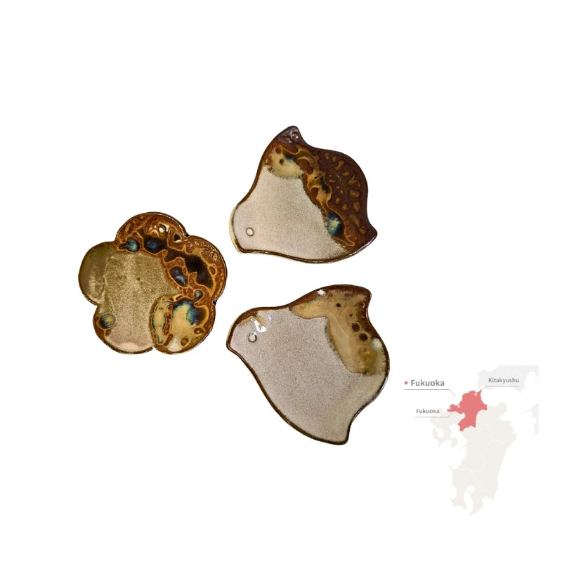 TAKATORI YAKI mamesara cerámica japonesa tradicional esmaltada Tohomura FUKUOKA