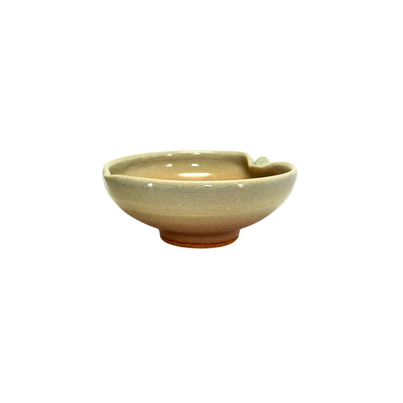 HAGI YAKI plato melocotón cerámica esmaltada tradicional mamesara SHUTŌEN