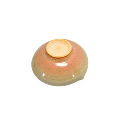 HAGI YAKI plato melocotón cerámica esmaltada tradicional mamesara SHUTŌEN