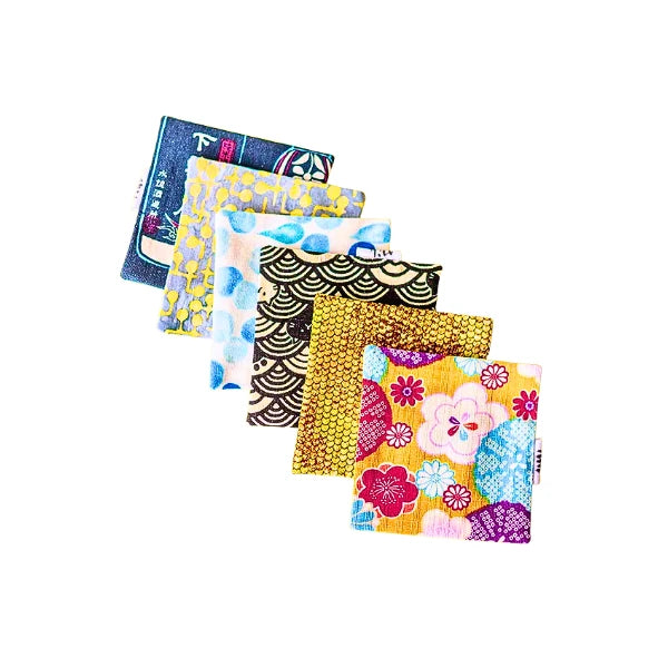 POSAVASOS exclusivos tela japonesa reversibles artesanales 10 x 10 cm