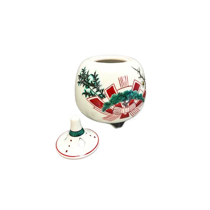 KUTANI YAKI incensario japonés porcelana HOKŌ TOMIO SAWADA