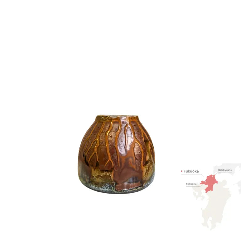 TAKATORI YAKI taza yunomi cerámica japonesa tradicional esmaltada Tohomura Touengama FUKUOKA 250 ml