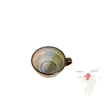 TAKATORI YAKI taza yunomi cerámica japonesa tradicional esmaltada Tohomura Touengama FUKUOKA 250 ml