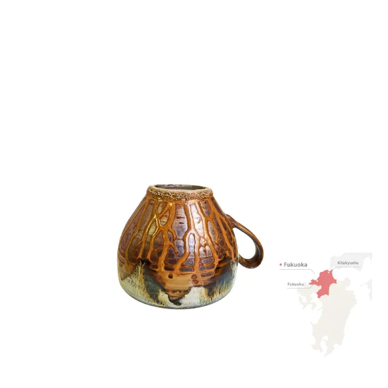 TAKATORI YAKI taza yunomi cerámica japonesa tradicional esmaltada Tohomura Touengama FUKUOKA 250 ml