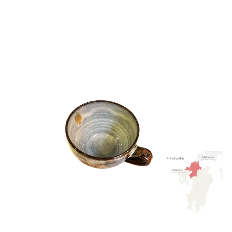 TAKATORI YAKI taza yunomi cerámica japonesa tradicional esmaltada Tohomura Touengama FUKUOKA 250 ml
