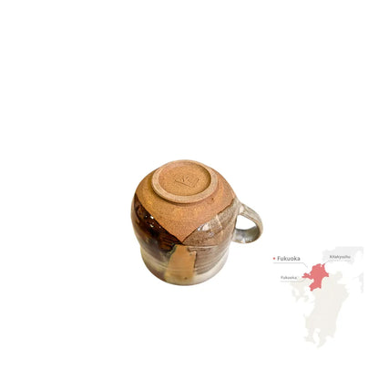 TAKATORI YAKI taza yunomi cerámica japonesa tradicional esmaltada Tohomura Touengama FUKUOKA 200 ml