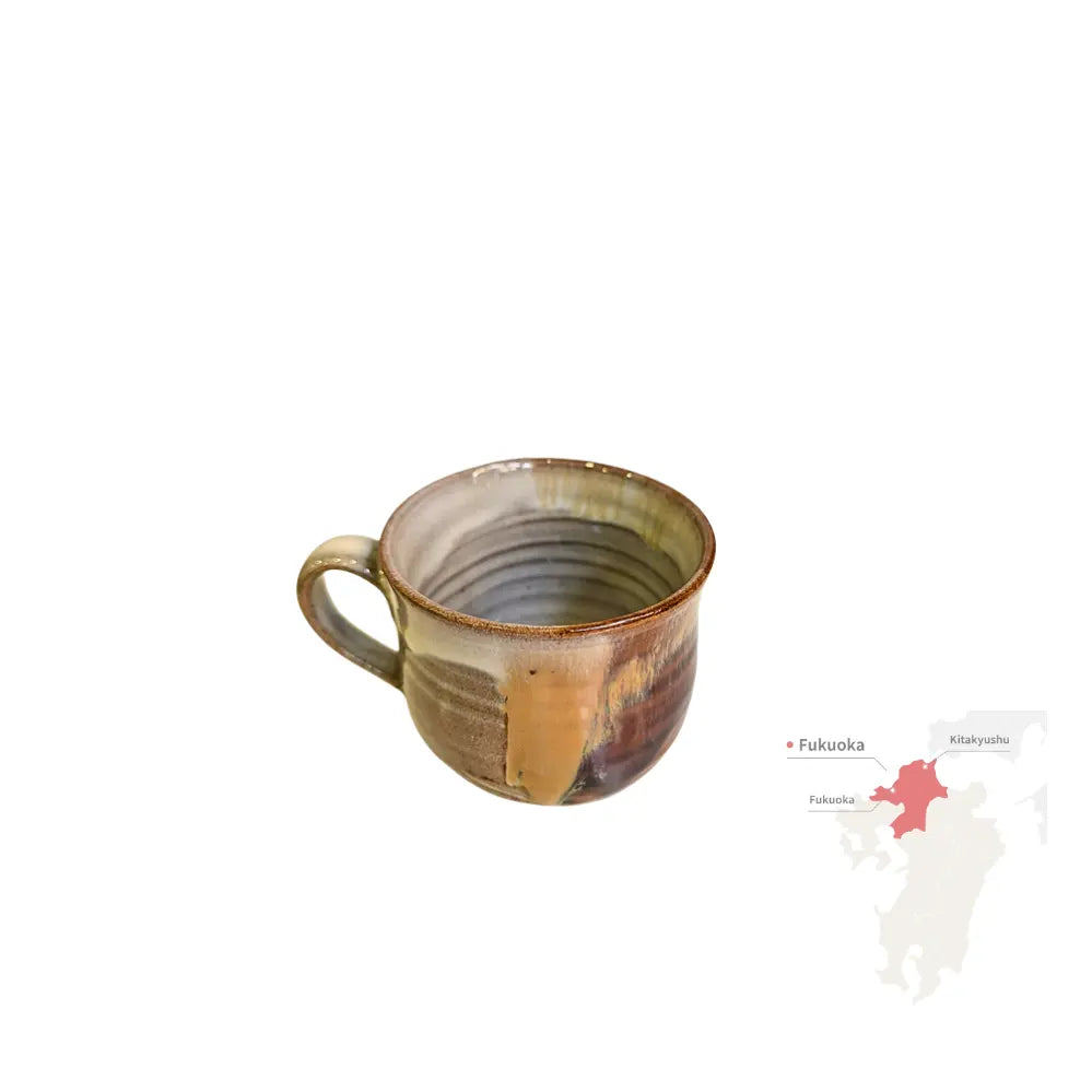 TAKATORI YAKI taza yunomi cerámica japonesa tradicional esmaltada Tohomura Touengama FUKUOKA 200 ml