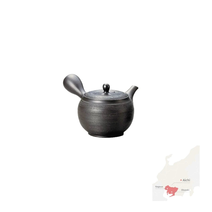 PREORDEN TOKONAME YAKI tetera japonesa yokode kyusu gyokkō NEGRO 340 ml