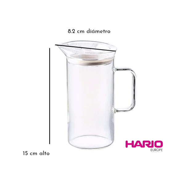 HARIO jarra tetera cristal borosilicato patentado filtro superior 400 ml