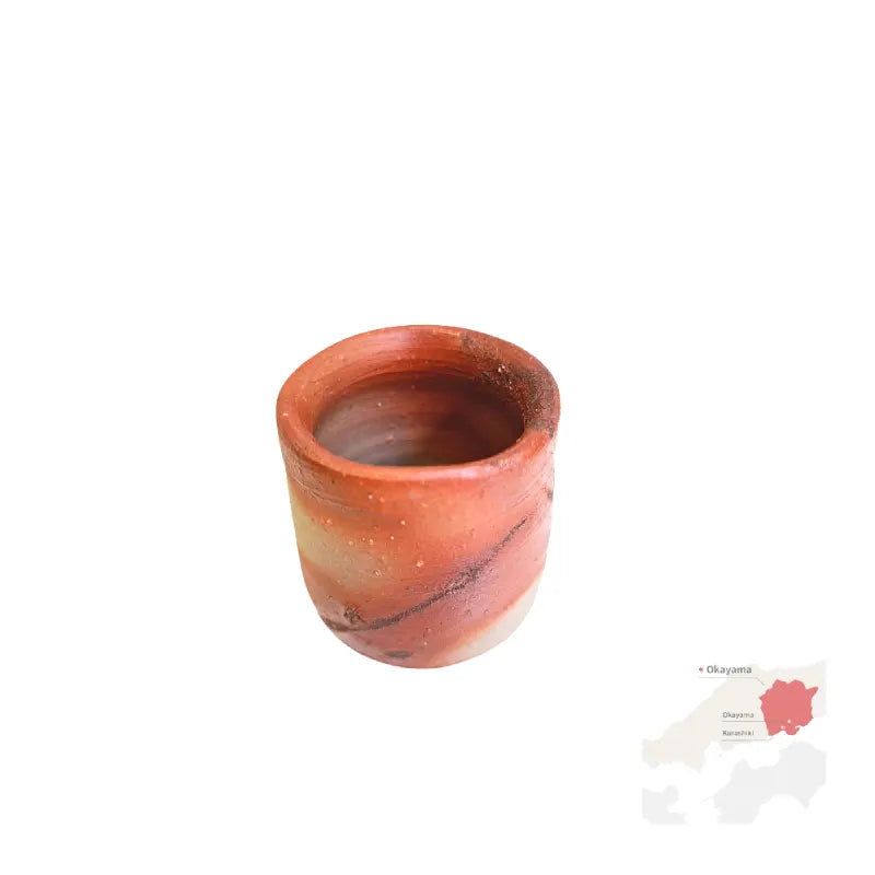BIZEN YAKI vaso yunomi cerámica sin esmaltar HIDASUKI 100 ml