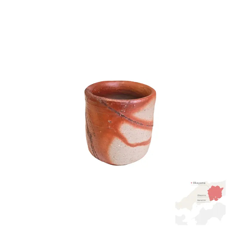 BIZEN YAKI vaso yunomi cerámica sin esmaltar HIDASUKI 100 ml