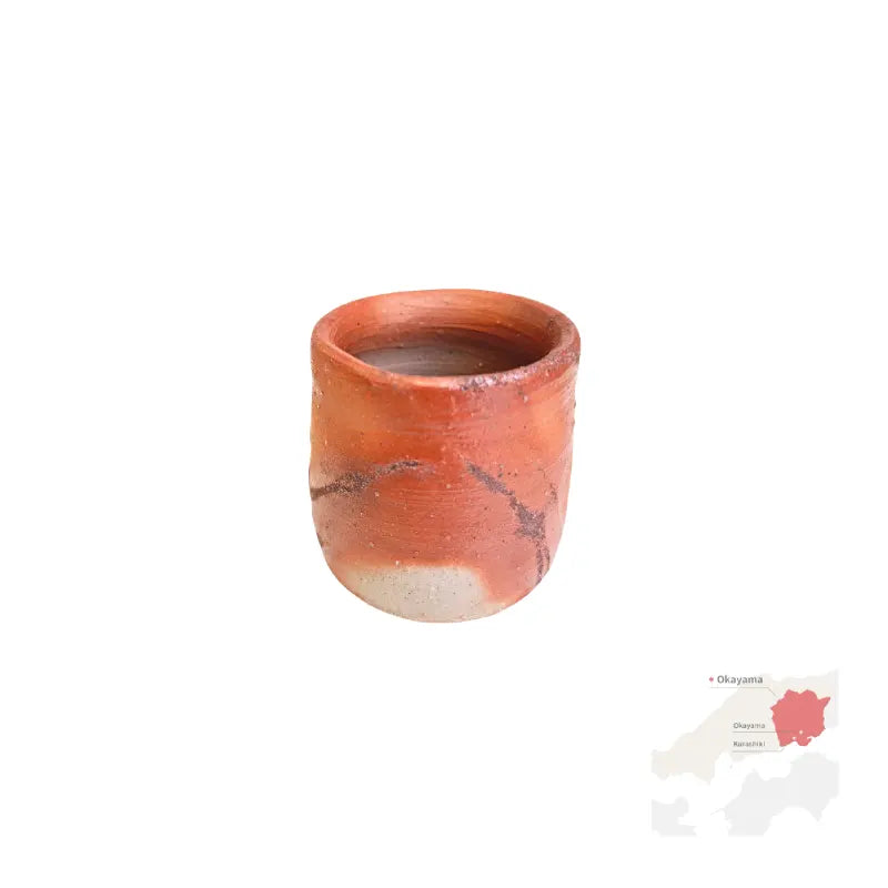 BIZEN YAKI vaso yunomi cerámica sin esmaltar HIDASUKI 100 ml